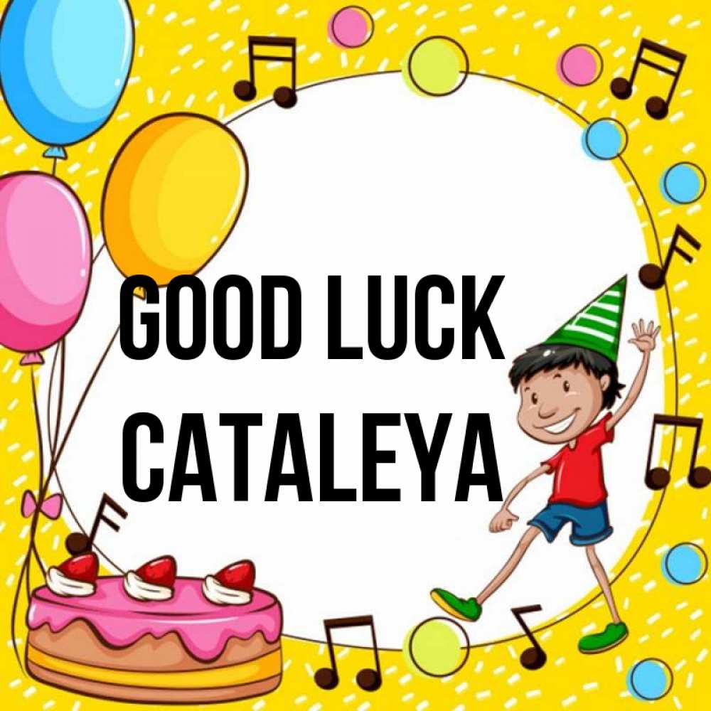 Greetings card с именем, Cataleya Good luck открытка 1 Greetings with text for free download 