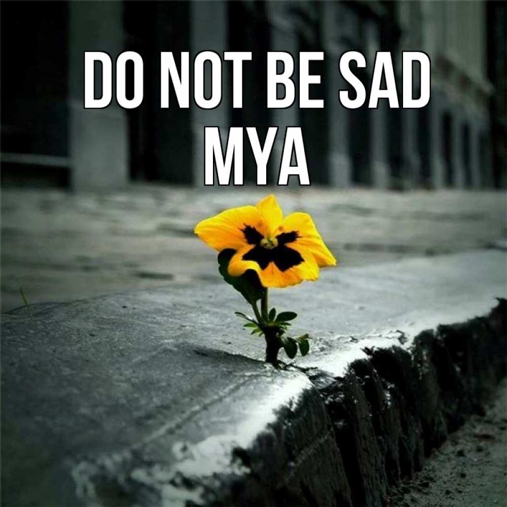 Greetings card с именем, Mya Do not be sad не сдавайся Greetings with text for free download 
