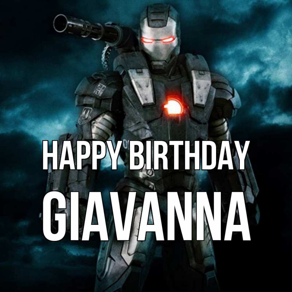 Greetings card с именем, Giavanna Happy Birthday марвел супергерой в новом костюме Greetings with text for free download 