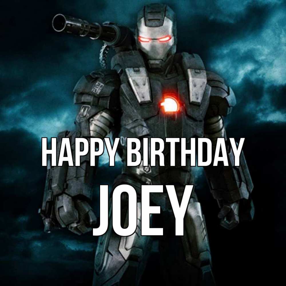 Greetings card с именем, Joey Happy Birthday марвел супергерой в новом костюме Greetings with text for free download 