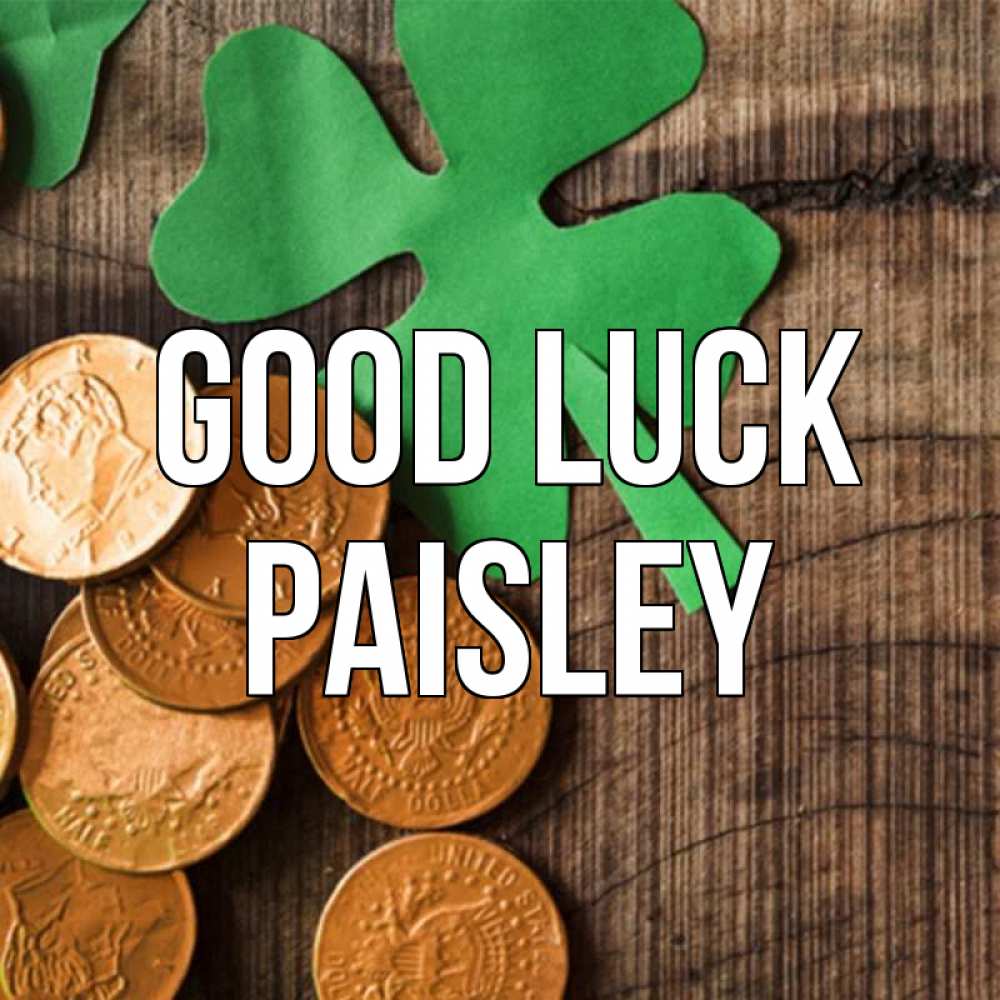 Greetings card с именем, Paisley Good luck деревянный фон Greetings with text for free download 