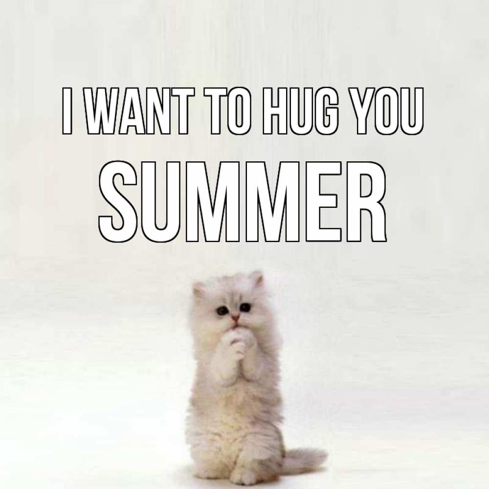 Greetings card с именем, Summer I want to hug you открытки с креативными подписями Greetings with text for free download 