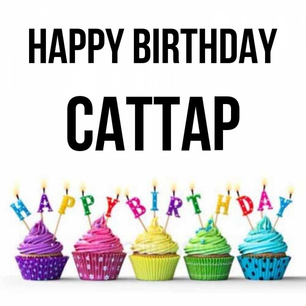 Greetings card с именем, САТТАР Happy Birthday открытка ко дню рождения с разноцветными вкусняшками Greetings with text for free download 