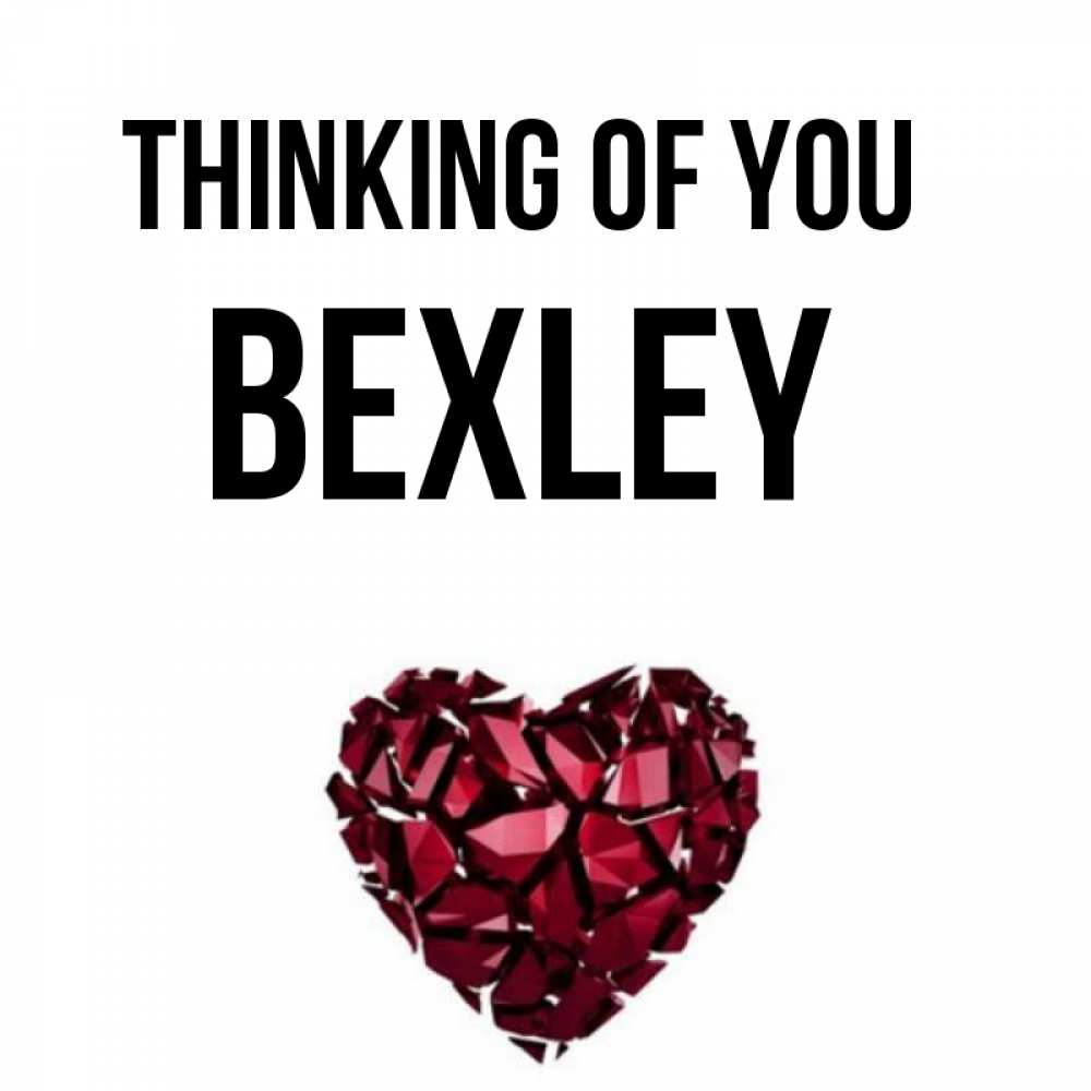 Greetings card с именем, Bexley Thinking of you рубиновое 1 Greetings with text for free download 