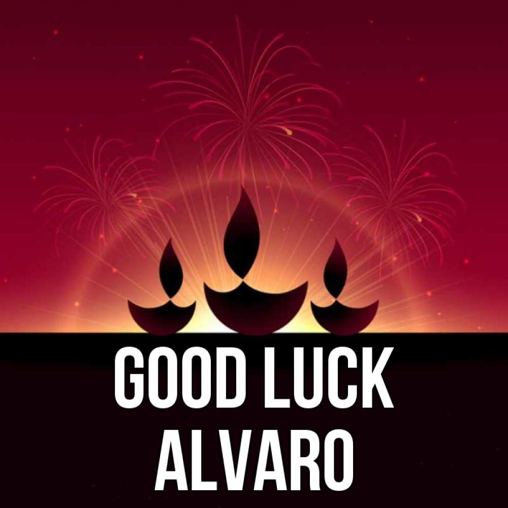 Greetings card с именем, Alvaro Good luck праздник Greetings with text for free download 