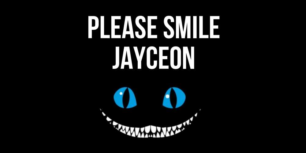 Greetings card с именем, Jayceon Please smile кот улыбается Greetings with text for free download 