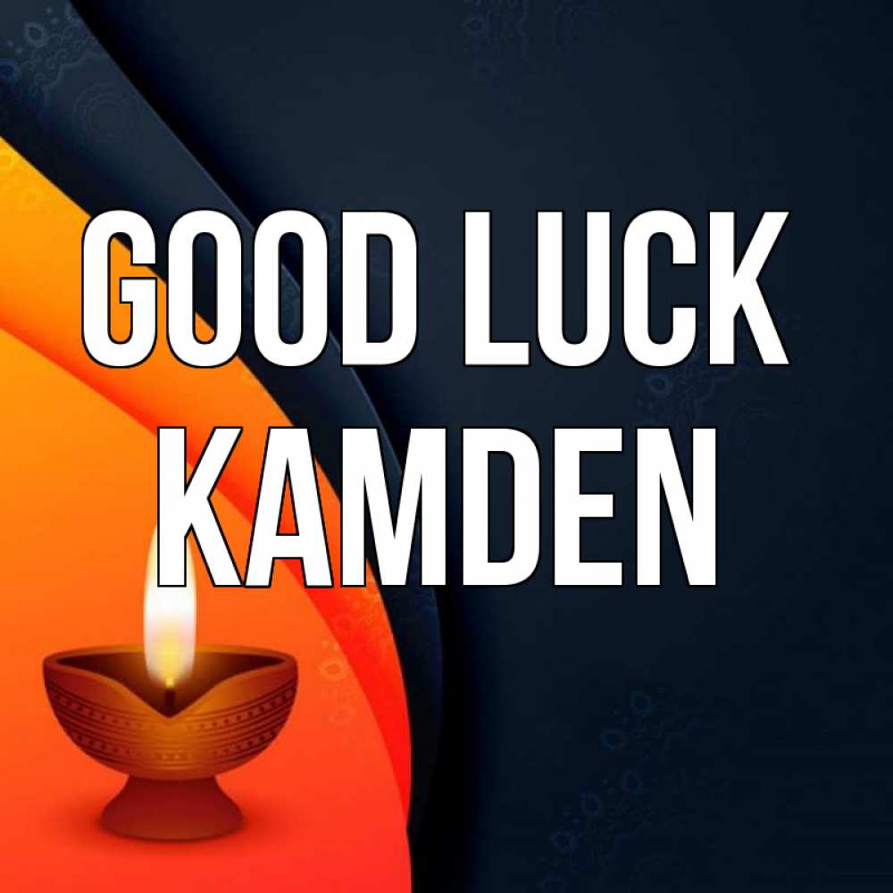 Greetings card с именем, Kamden Good luck абстрактный фон Greetings with text for free download 