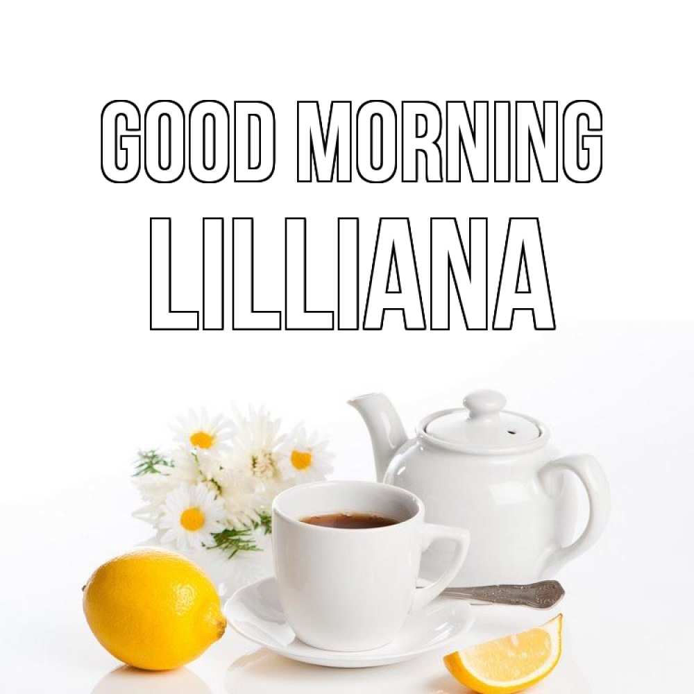 Greetings card с именем, Lilliana Good morning сиреневые цветы Greetings with text for free download 