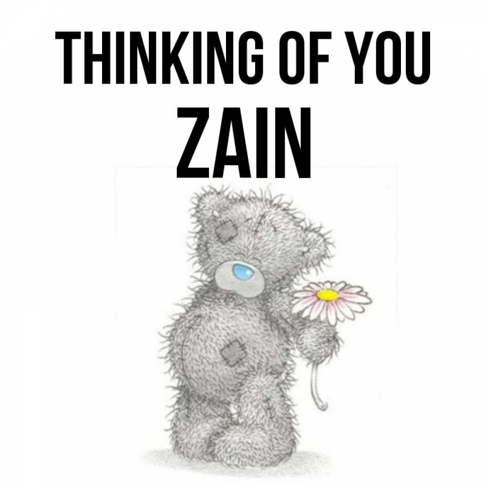Greetings card с именем, Zain Thinking of you мысли только о тебе Greetings with text for free download 