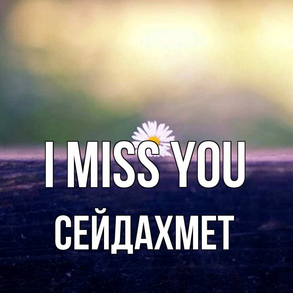 Greetings card с именем, СЕЙДАХМЕТ I miss you приходи в гости Greetings with text for free download 