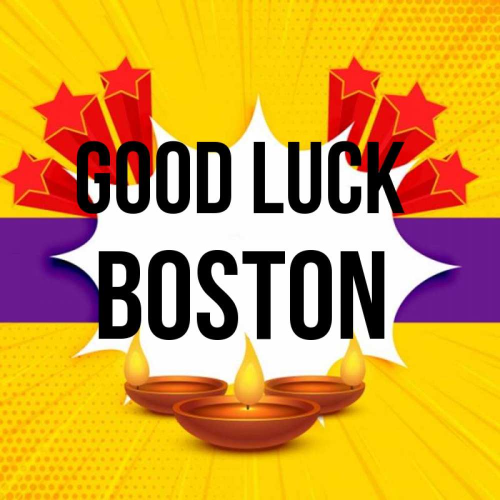 Greetings card с именем, Boston Good luck векторное изображение Greetings with text for free download 