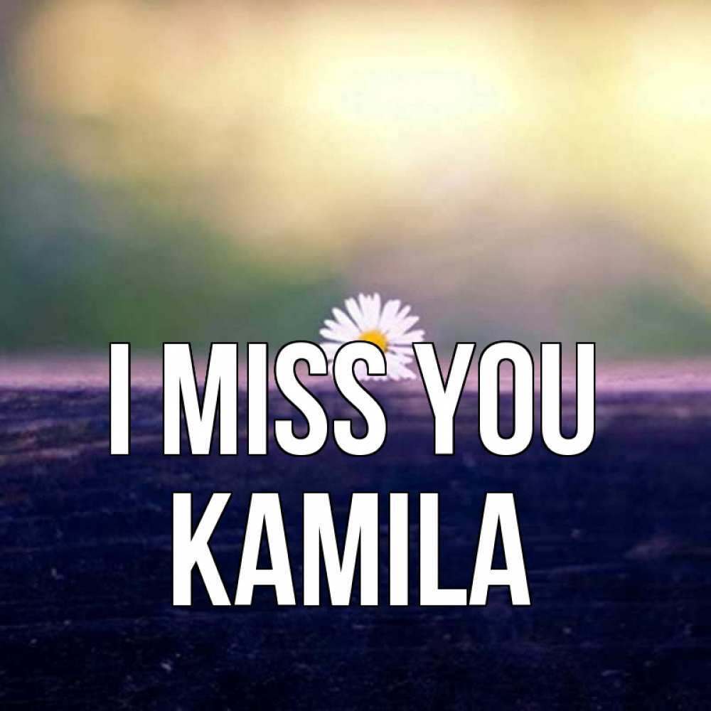Greetings card с именем, Kamila I miss you приходи в гости Greetings with text for free download 