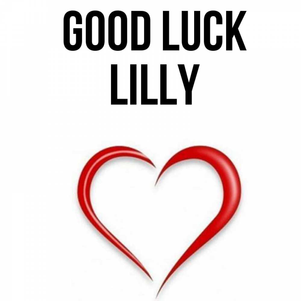 Greetings card с именем, Lilly Good luck для удачливых людей Greetings with text for free download 