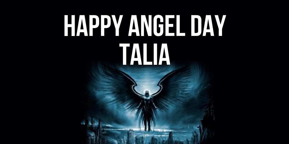 Greetings card с именем, Talia happy angel day ангел, день ангела Greetings with text for free download 