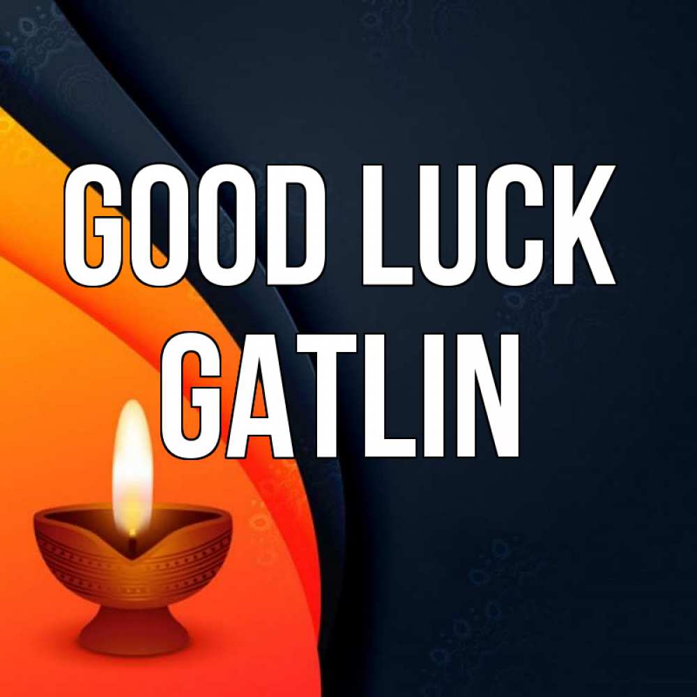 Greetings card с именем, Gatlin Good luck абстрактный фон Greetings with text for free download 