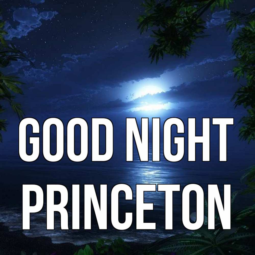 Greetings card с именем, Princeton Good night тропический остров Greetings with text for free download 