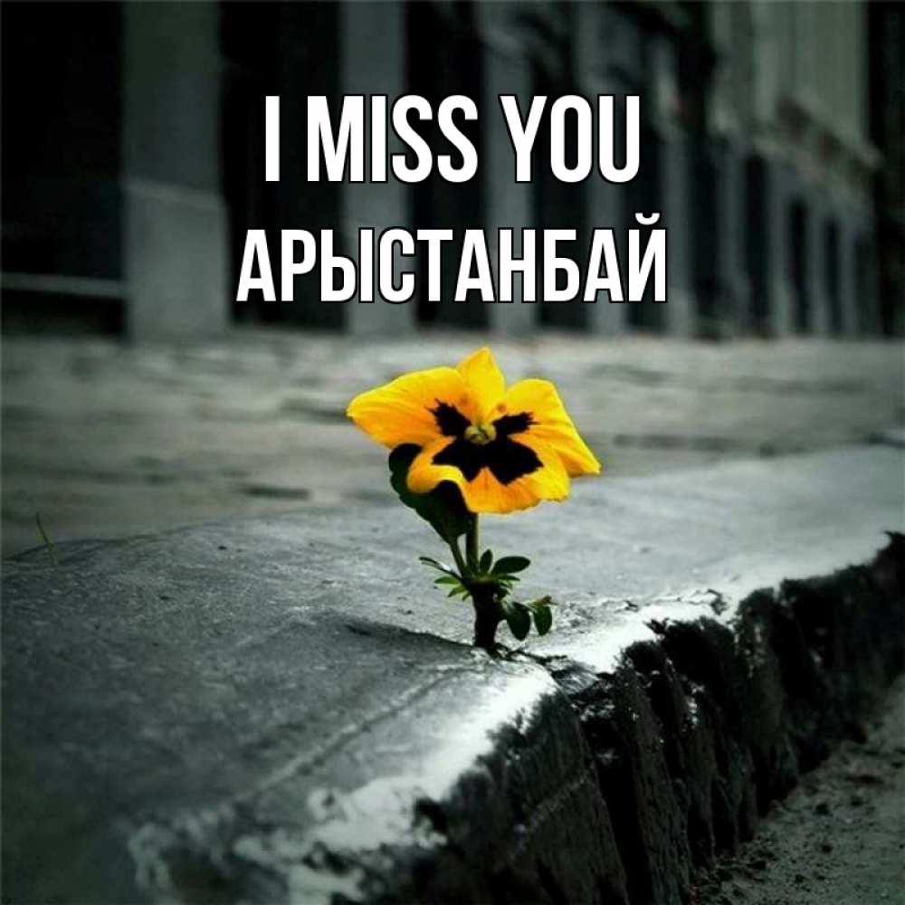 Greetings card с именем, Арыстанбай I miss you надеюсь будет лучше Greetings with text for free download 