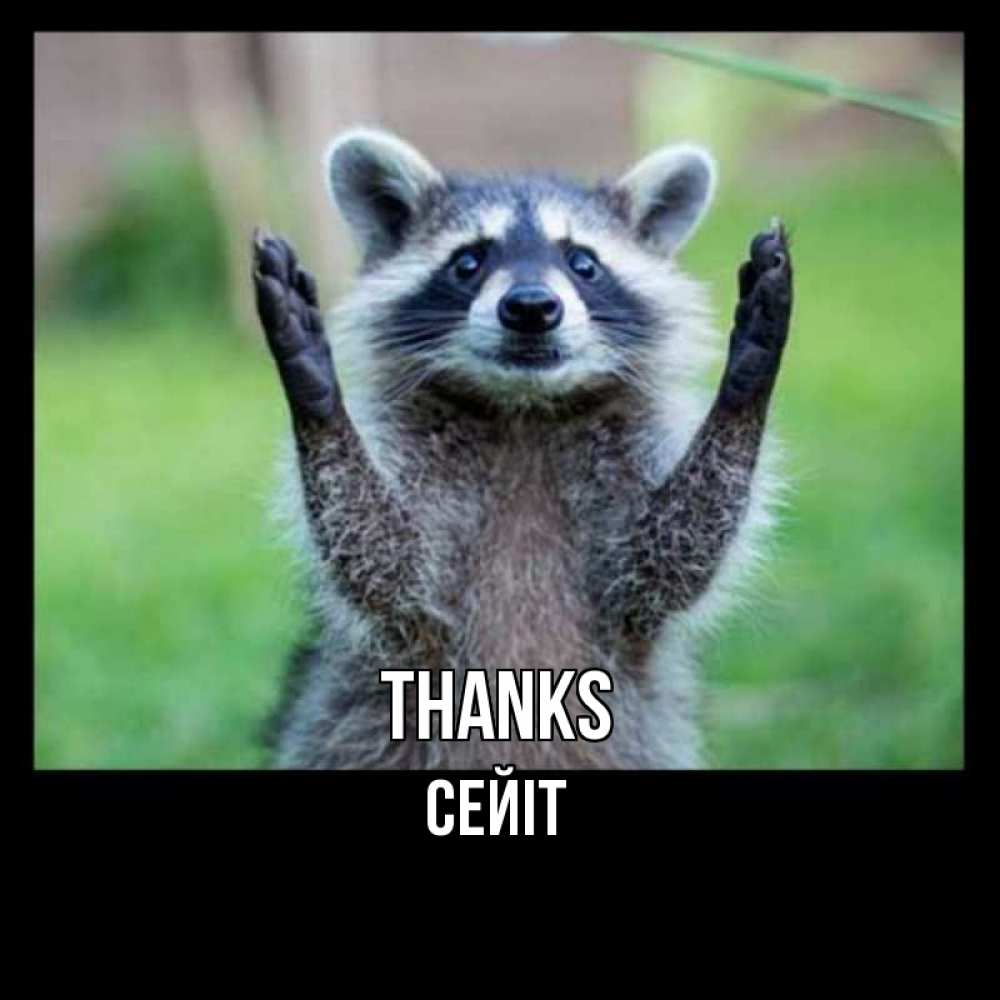 Greetings card с именем, СЕЙІТ Thanks милые животные Greetings with text for free download 