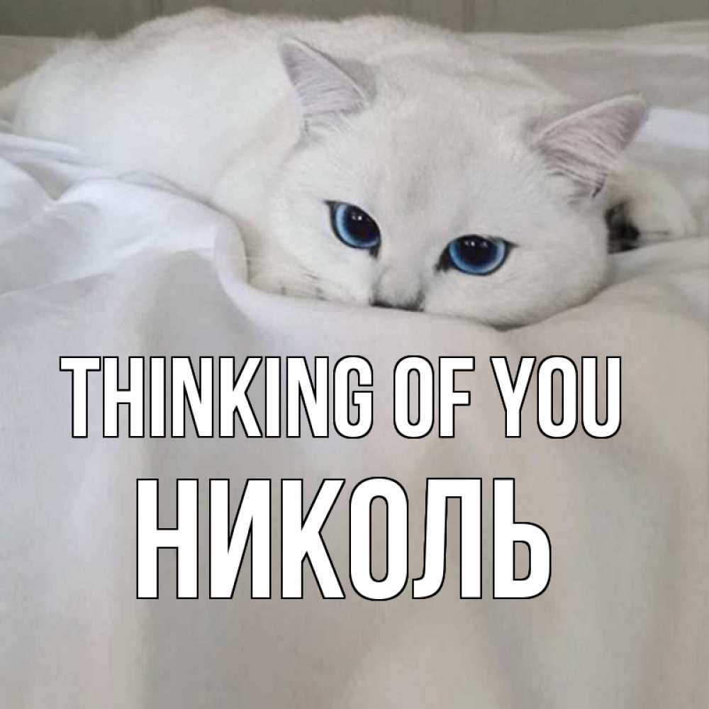 Greetings card с именем, Николь Thinking of you я очень по тебе скучаю и тоскую Greetings with text for free download 
