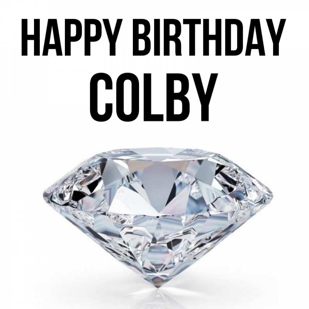 Greetings card с именем, Colby Happy Birthday к пожеланием быть богатым Greetings with text for free download 