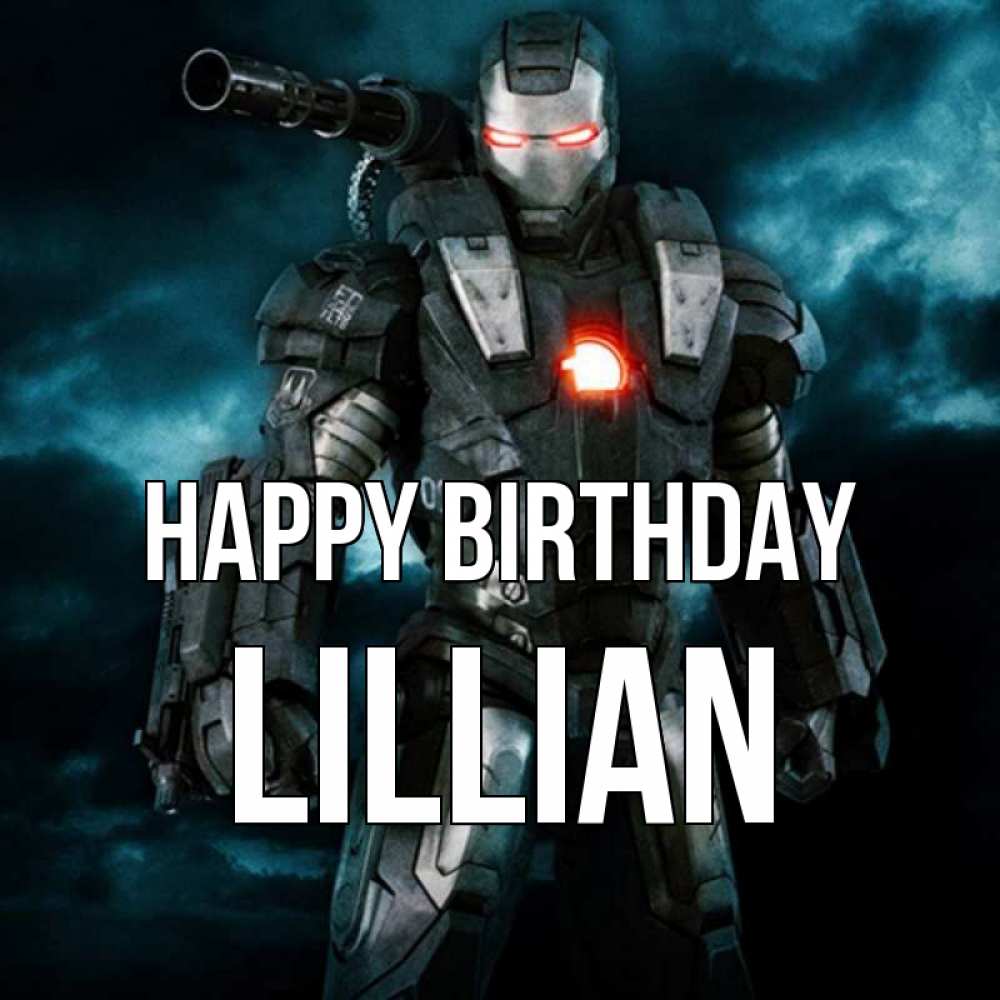 Greetings card с именем, Lillian Happy Birthday марвел супергерой в новом костюме Greetings with text for free download 