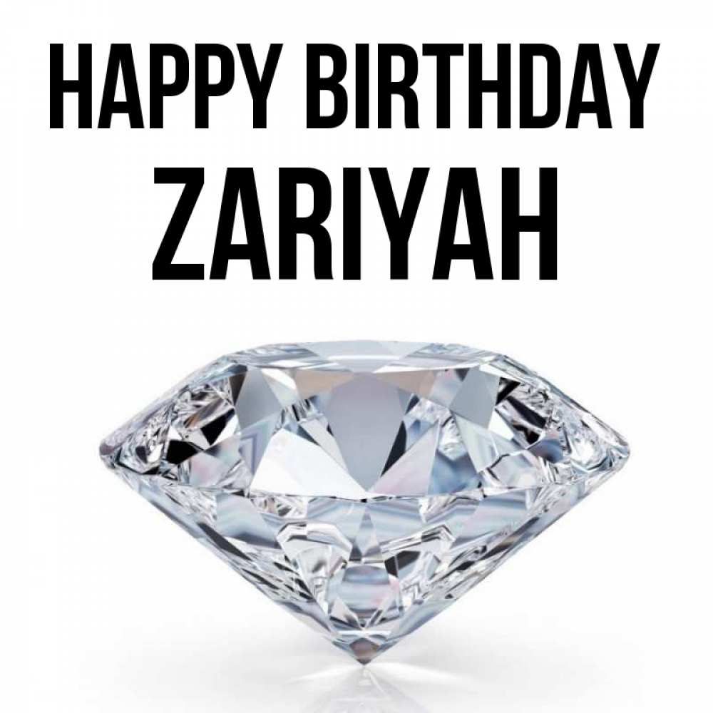 Greetings card с именем, Zariyah Happy Birthday к пожеланием быть богатым Greetings with text for free download 