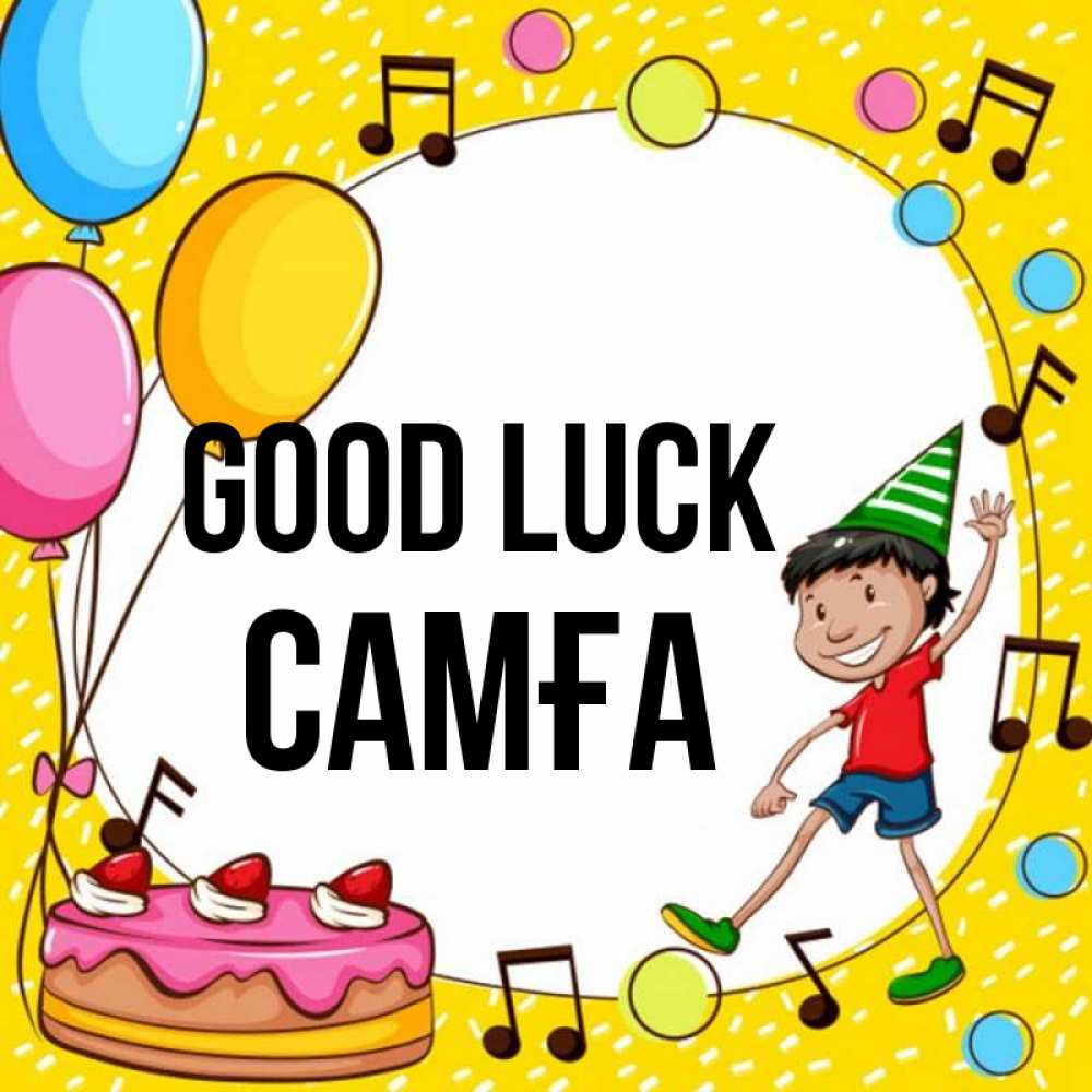 Greetings card с именем, САМҒА Good luck открытка 1 Greetings with text for free download 