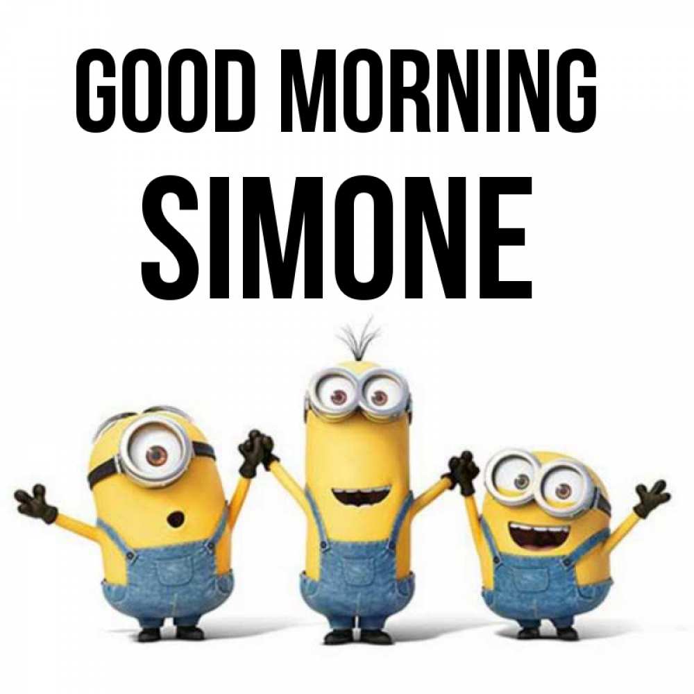 Greetings card с именем, Simone Good morning бодренького утра Greetings with text for free download 