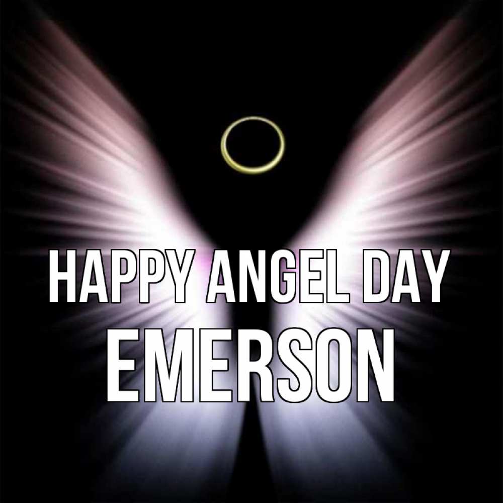 Greetings card с именем, Emerson happy angel day ангел из света Greetings with text for free download 