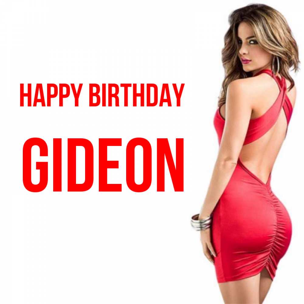Greetings card с именем, Gideon Happy Birthday Поздравительная открытка для парня или подруги Greetings with text for free download 