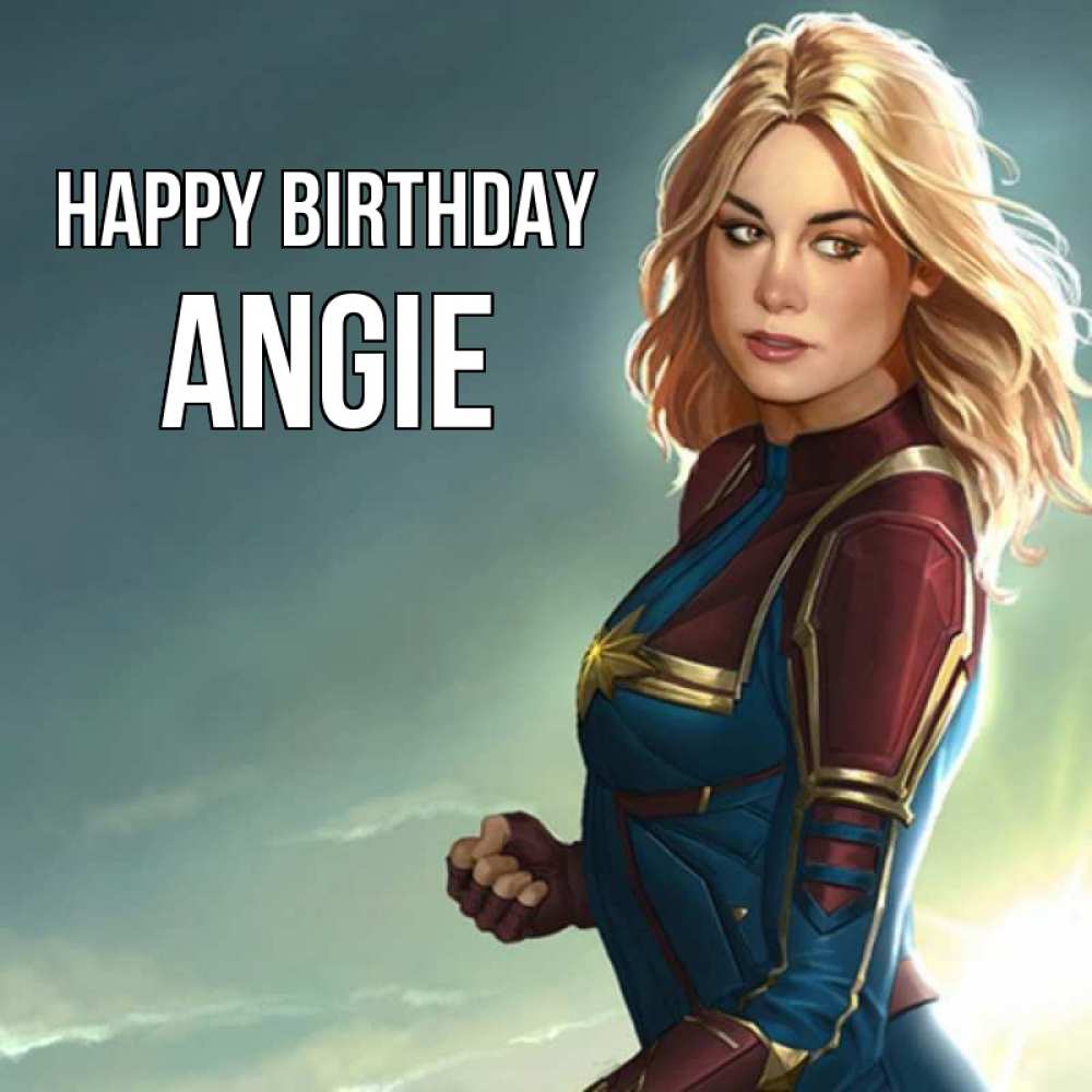 Greetings card с именем, Angie Happy Birthday холод жара Greetings with text for free download 