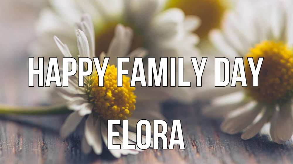 Greetings card с именем, Elora happy family day с днем семьи Greetings with text for free download 